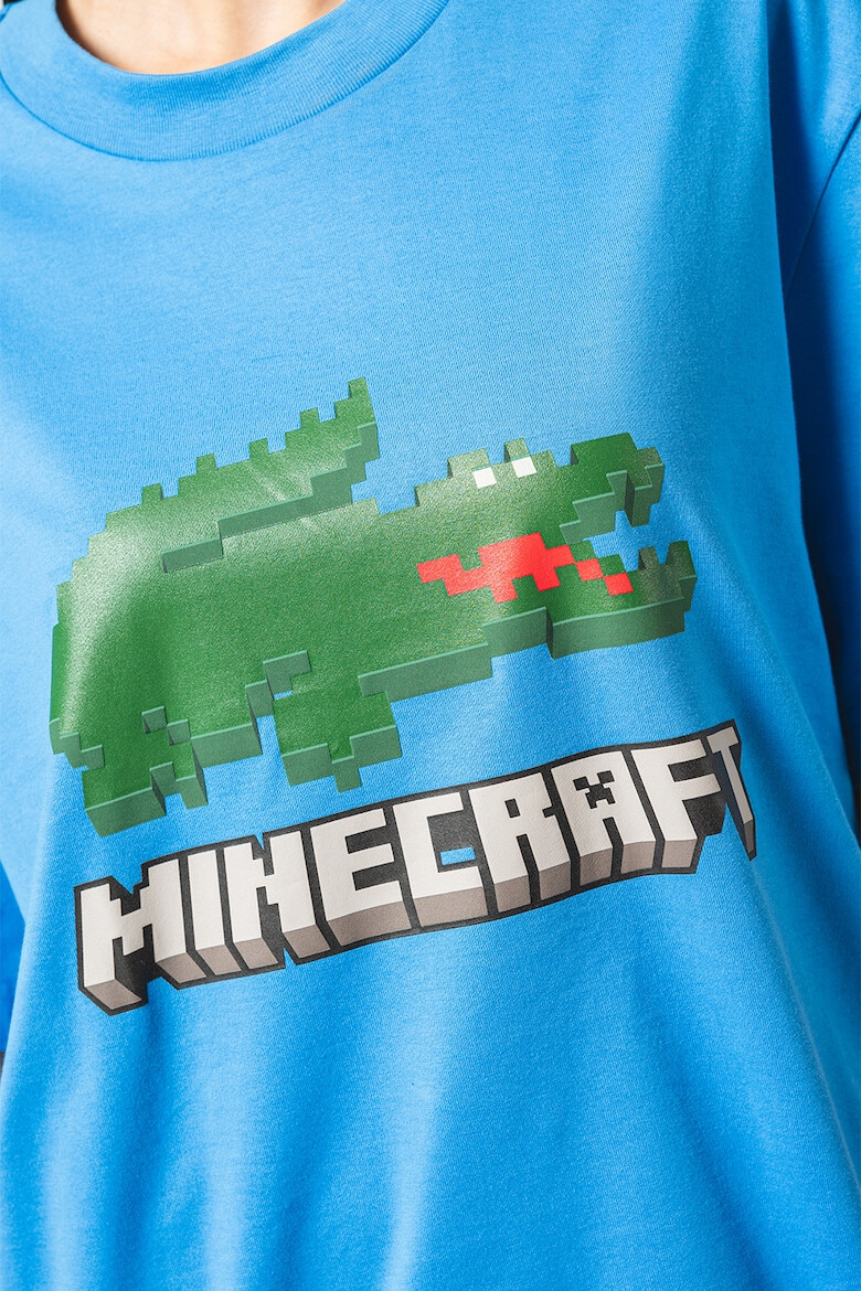 Lacoste Tricou unisex cu imprimeu logo Minecraft - Pled.ro