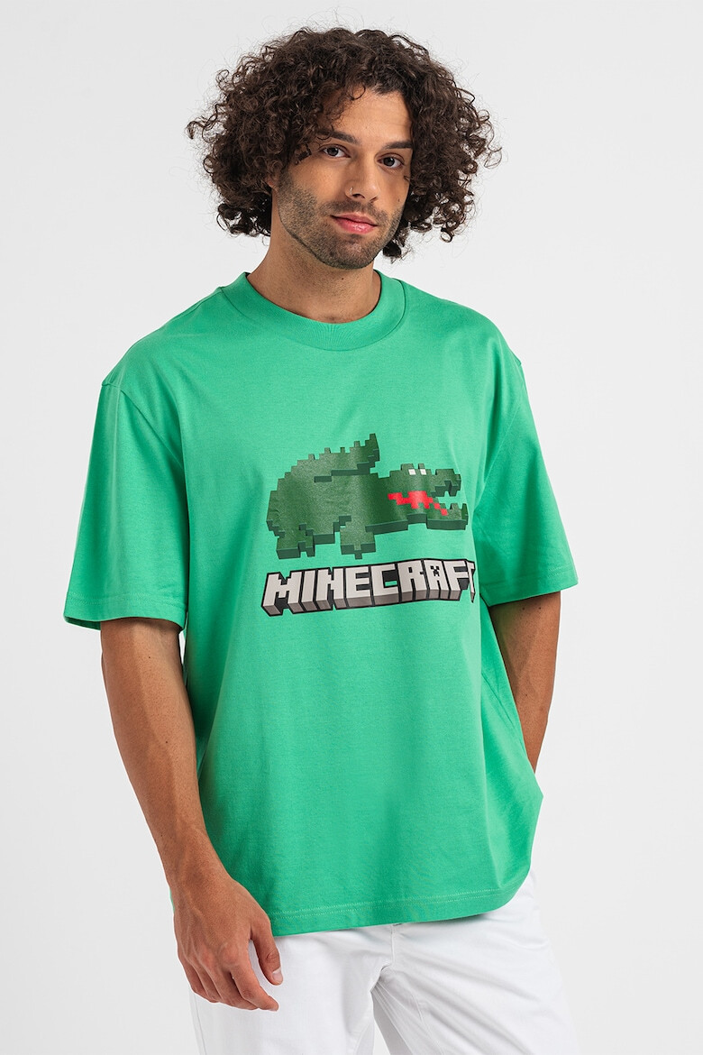 Lacoste Tricou unisex cu imprimeu logo Minecraft - Pled.ro