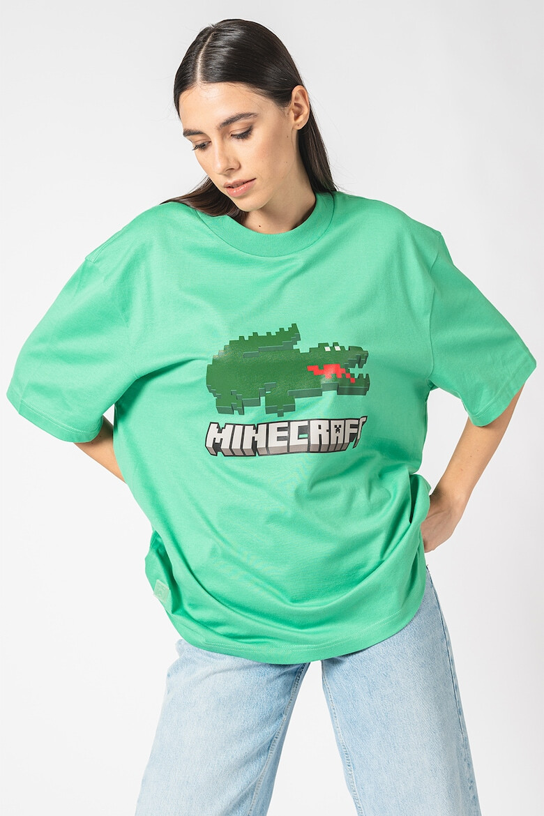 Lacoste Tricou unisex cu imprimeu logo Minecraft - Pled.ro