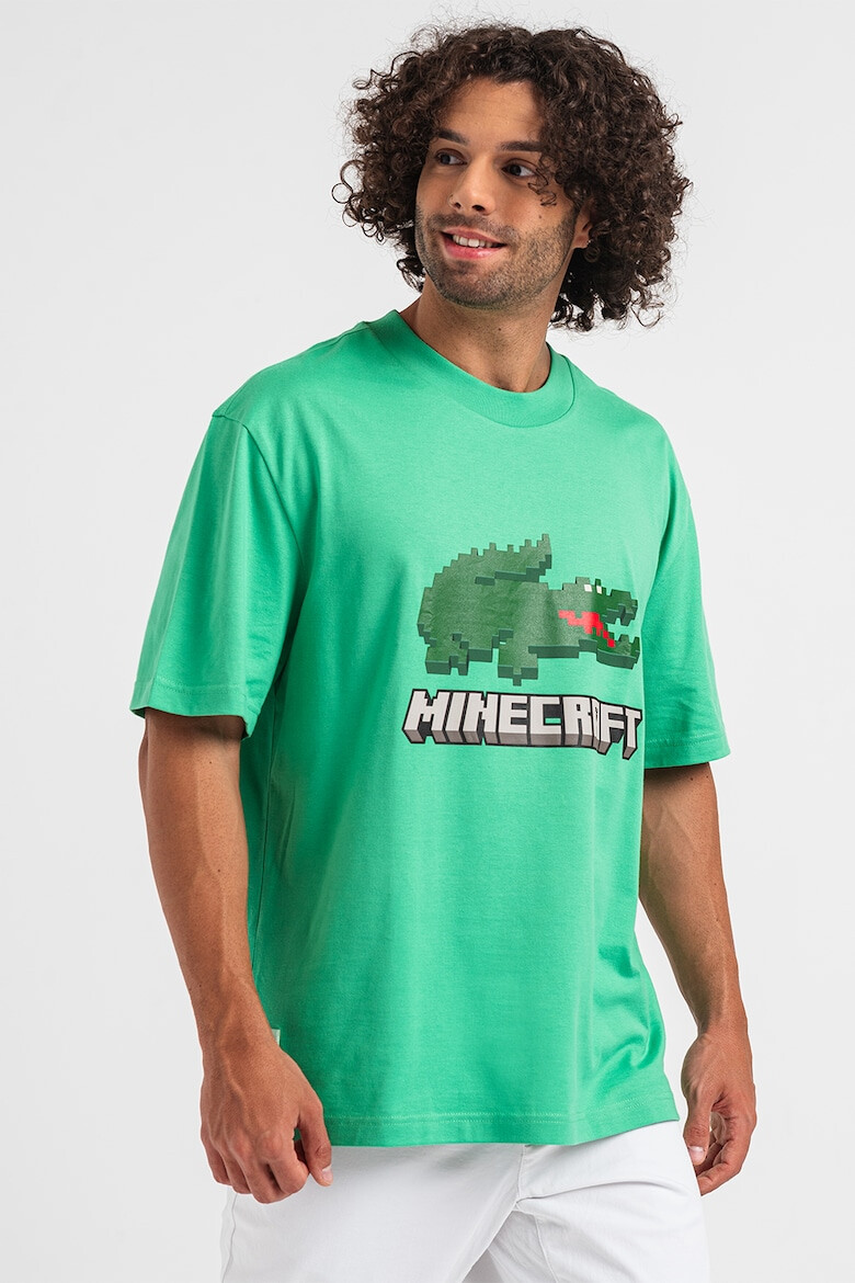 Lacoste Tricou unisex cu imprimeu logo Minecraft - Pled.ro