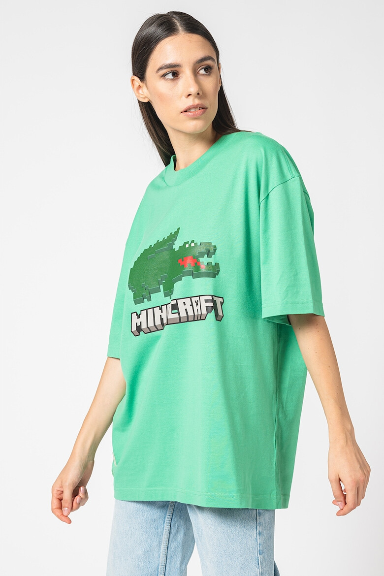 Lacoste Tricou unisex cu imprimeu logo Minecraft - Pled.ro