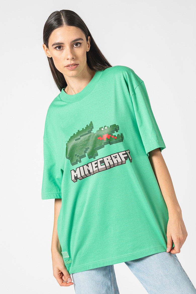 Lacoste Tricou unisex cu imprimeu logo Minecraft - Pled.ro