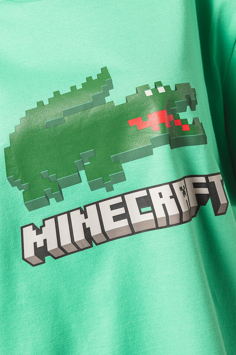 Lacoste Tricou unisex cu imprimeu logo Minecraft - Pled.ro