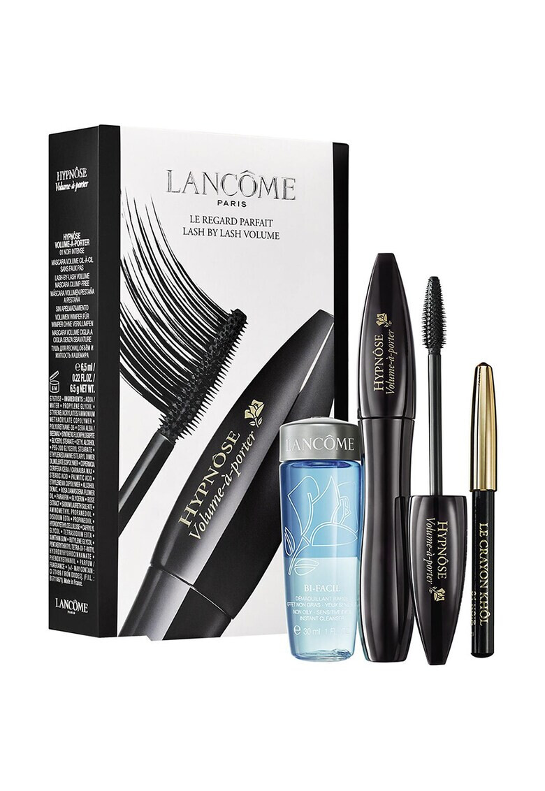 Lancome Set machiaj : Mascara Hypnose Volume a Porter Noir Intense 6.5ml + Demachiant Bi-Facil 30ml + Creion Le Crayon Khol Noir 0.7gr - Pled.ro