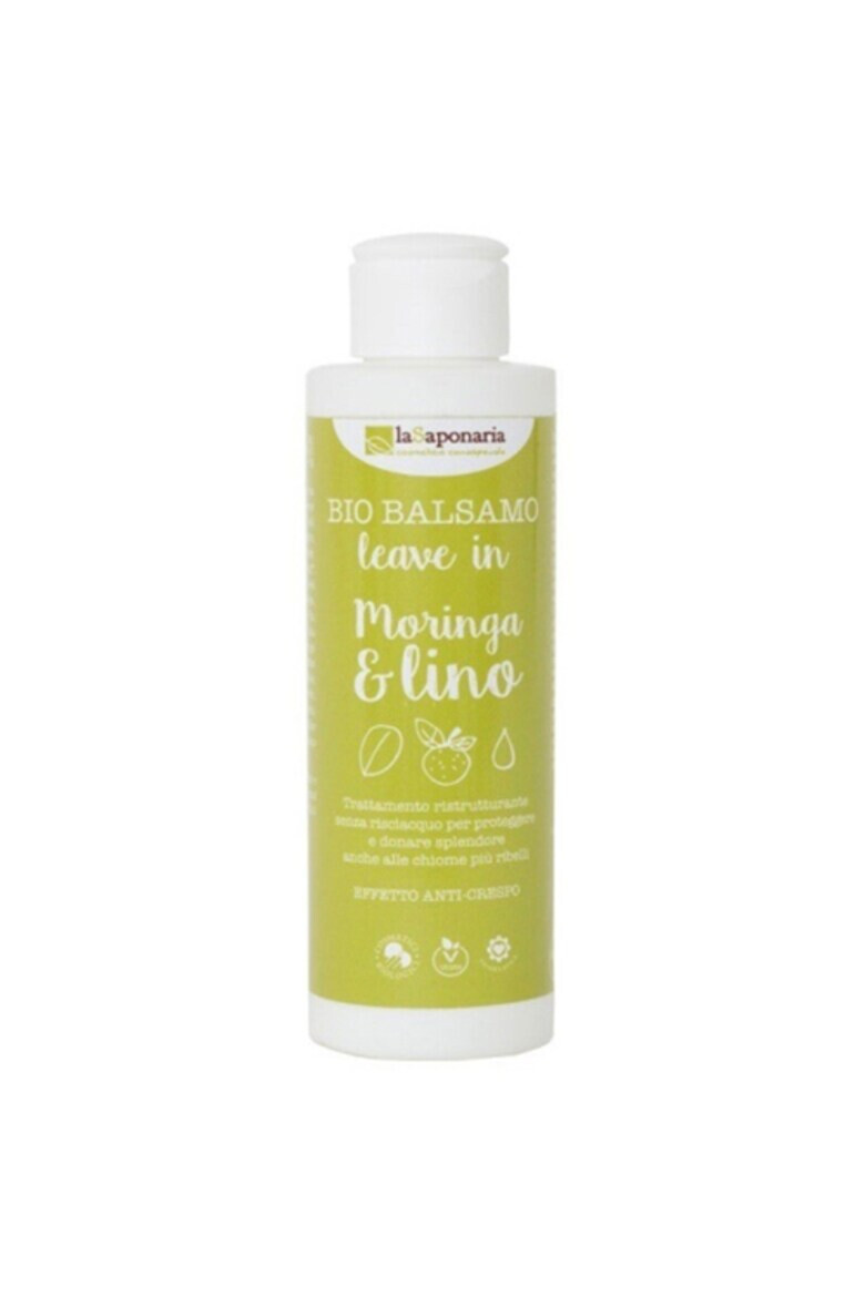 LaSaponaria Balsam bio fara clatire cu moringa si in-Bio Balsamo Moringa&lino 150ml - Pled.ro