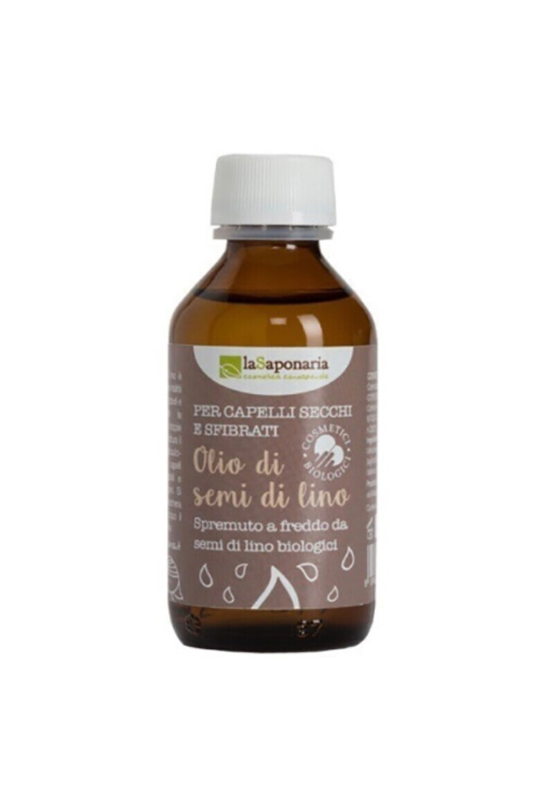 LaSaponaria Ulei organic de seminte de in pentru par uscat si fragil La Saponaria 100 ml - Pled.ro