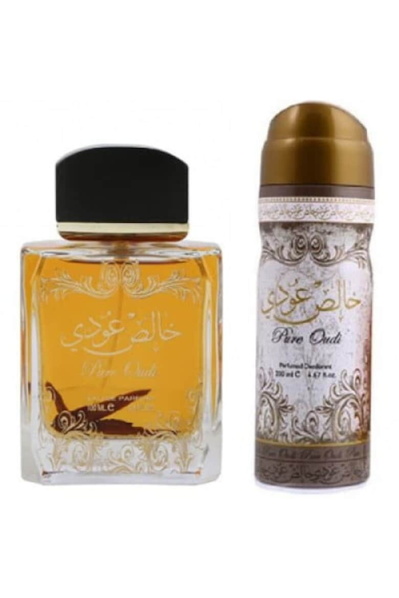 Lattafa Set apa de Parfum 100ml + Deodorant Spay 50mlPure Oudi Perfumes unisex 100 ml - Pled.ro