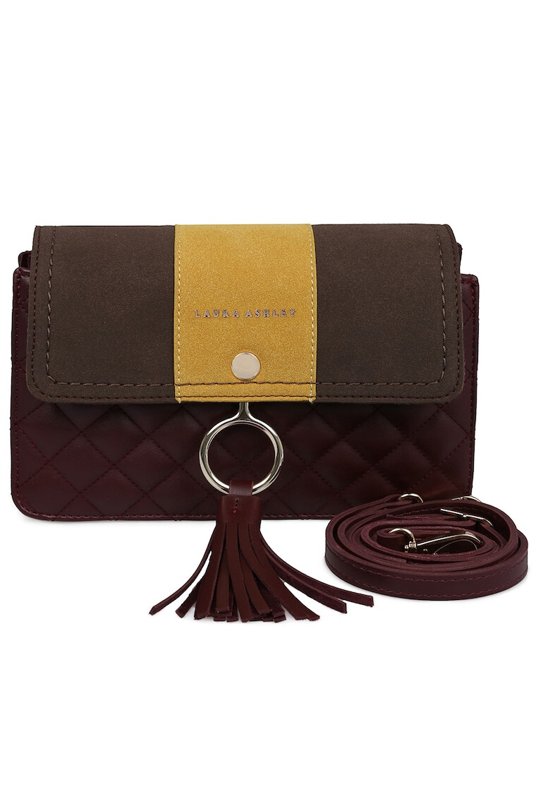 Laura Ashley Geanta crossbody de piele ecologica cu detaliu canaf - Pled.ro