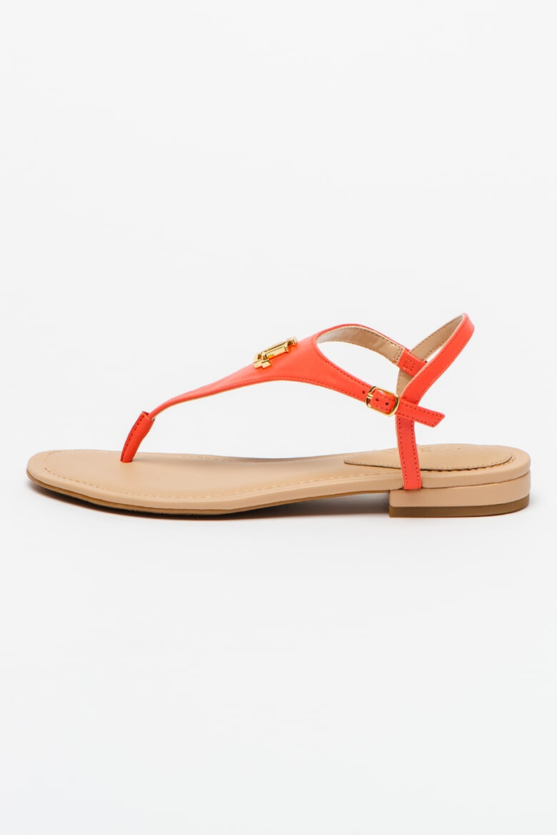 Lauren Ralph Lauren Sandale de piele cu bareta separatoare Ellington - Pled.ro