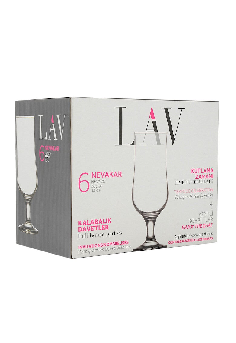 LAV Set 6 pahare bere Nevakar 385 ml - Pled.ro