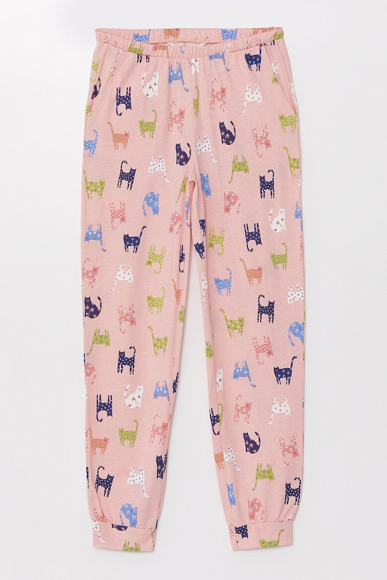 LC WAIKIKI Pantaloni de pijama cu imprimeu cu pisici - Pled.ro