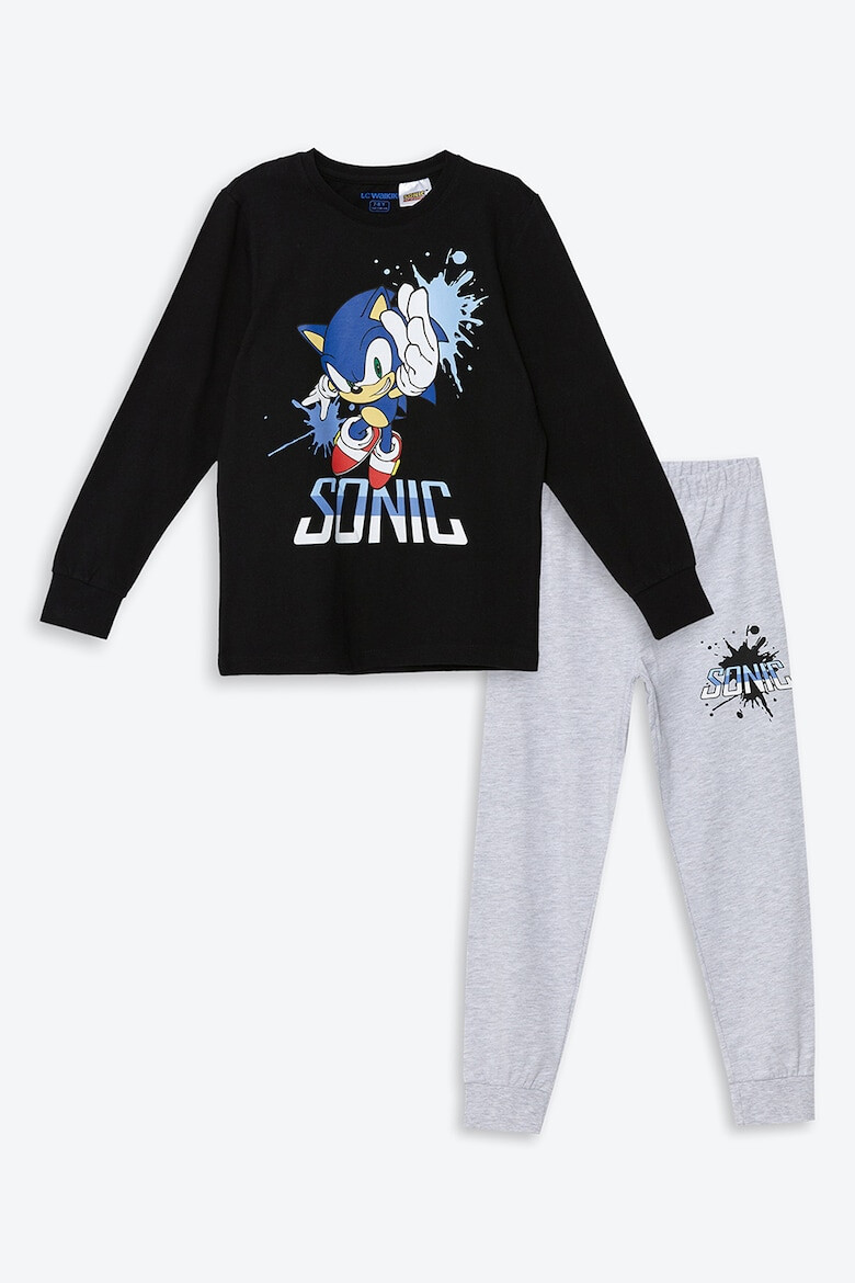 LC WAIKIKI Pijama cu pantaloni lungi si imprimeu Sonic - Pled.ro