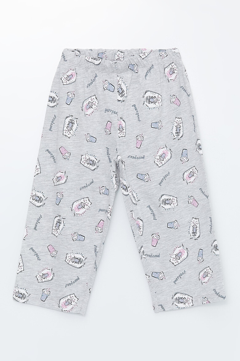 LC WAIKIKI Pijama din amestec de bumbac cu imprimeu grafic - Pled.ro