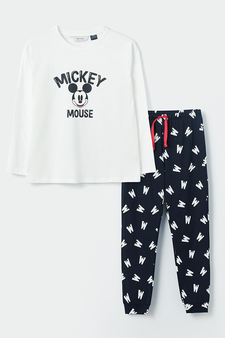 LC WAIKIKI Pijama din bumbac cu imprimeu cu Mickey Mouse - Pled.ro