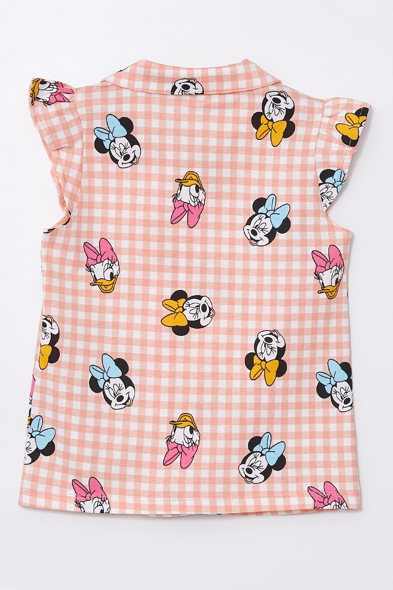 LC WAIKIKI Pijama din bumbac cu model in carouri si imprimeu cu Disney - Pled.ro