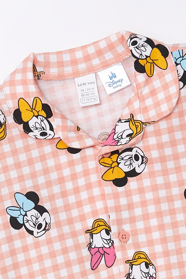 LC WAIKIKI Pijama din bumbac cu model in carouri si imprimeu cu Disney - Pled.ro