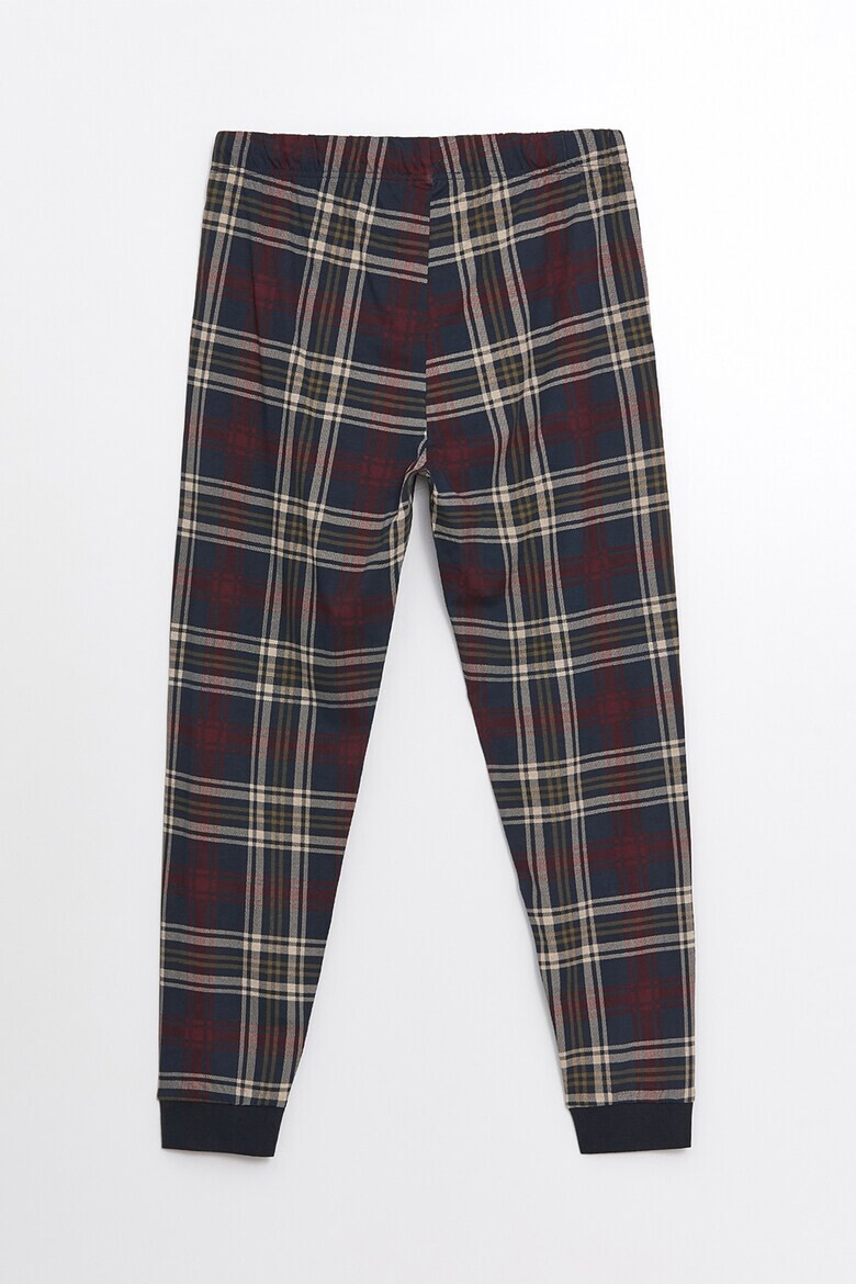 LC WAIKIKI Pijama din bumbac cu pantaloni lungi si bluza cu model - Pled.ro