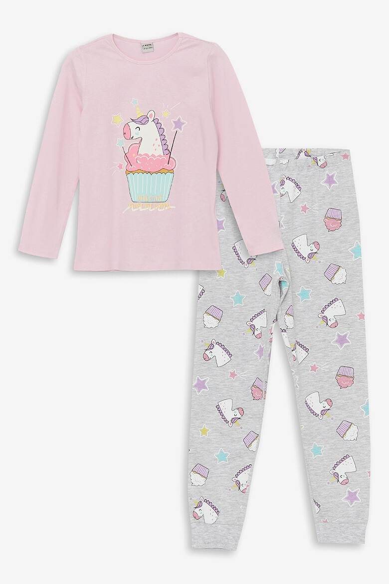 LC WAIKIKI Pijama lunga cu imprimeu cu unicorn - Pled.ro