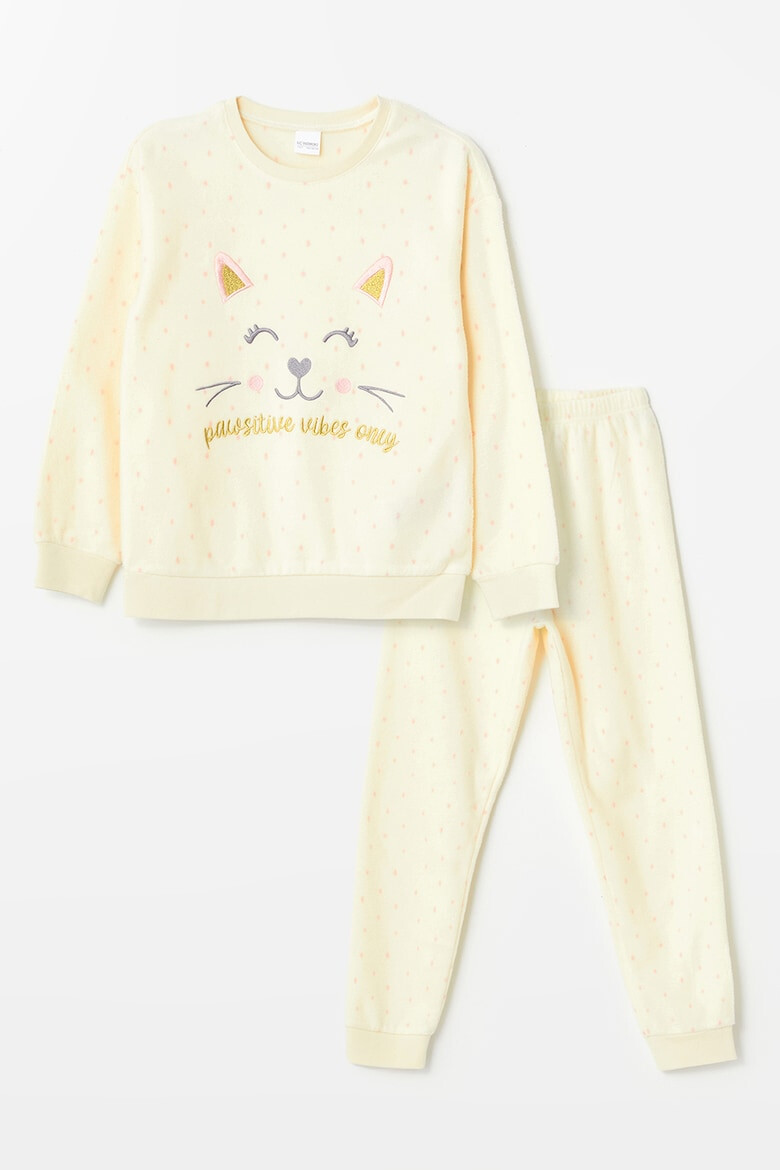 LC WAIKIKI Pijama lunga cu imprimeu Kitty - Pled.ro