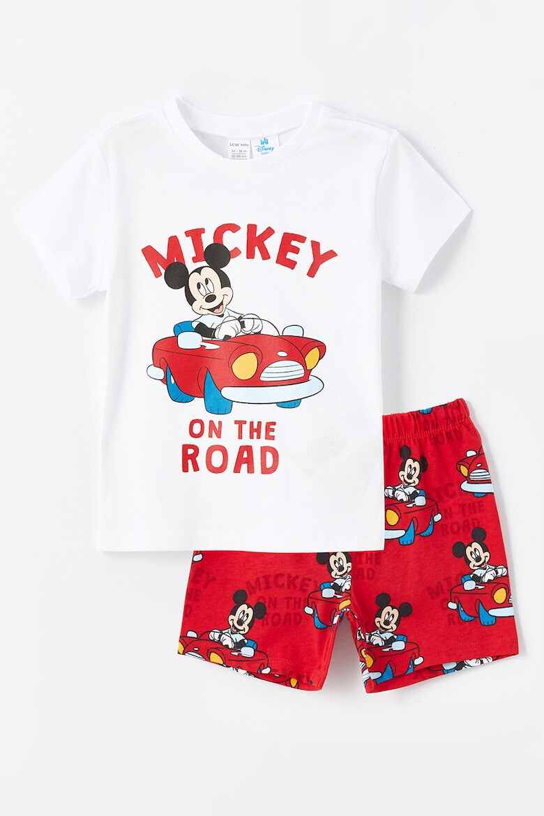 LC WAIKIKI Pijama scurta din bumbac cu imprimeu cu Mickey Mouse - Pled.ro