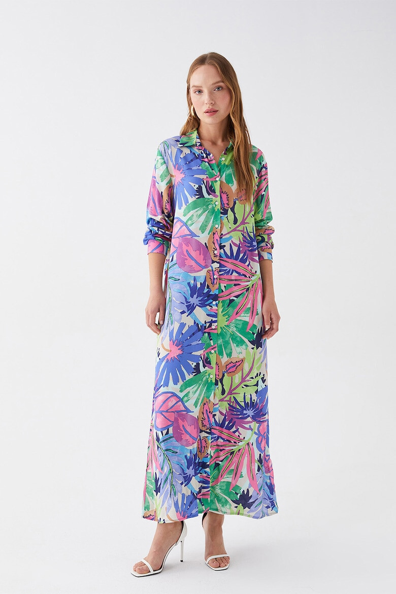 LC WAIKIKI Rochie-camasa cu imprimeu tropical - Pled.ro