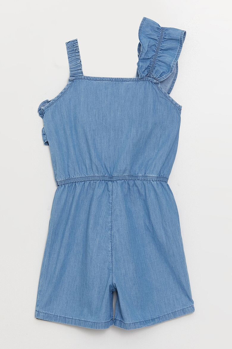 LC WAIKIKI Salopeta scurta din chambray cu garnituri cu volane - Pled.ro