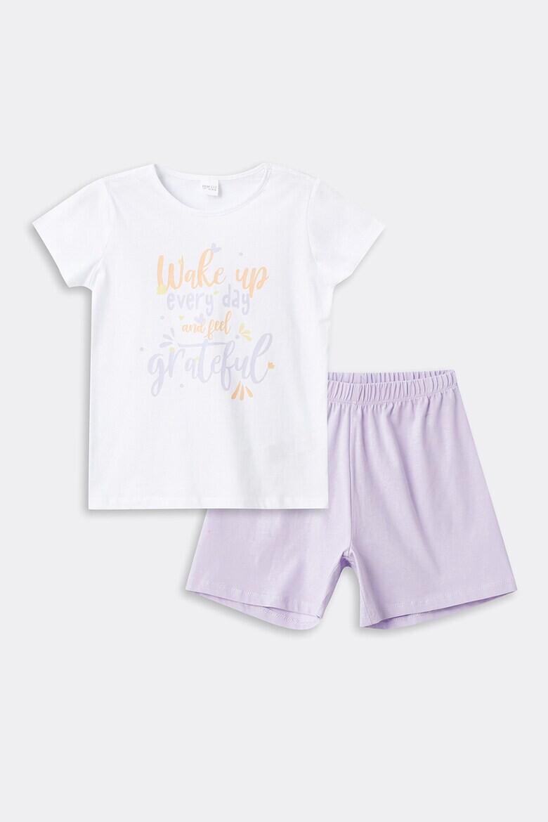 LC WAIKIKI Set de bluza de bumbac de pijama si pantaloni - 2 piese - Pled.ro