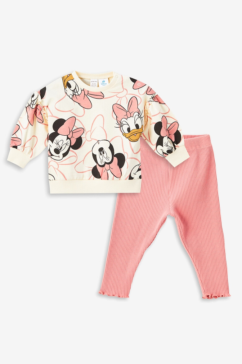 LC WAIKIKI Set de bluza de trening si pantaloni cu imprimeu cu Minnie Mouse si Daisy Duck - 2 piese - Pled.ro