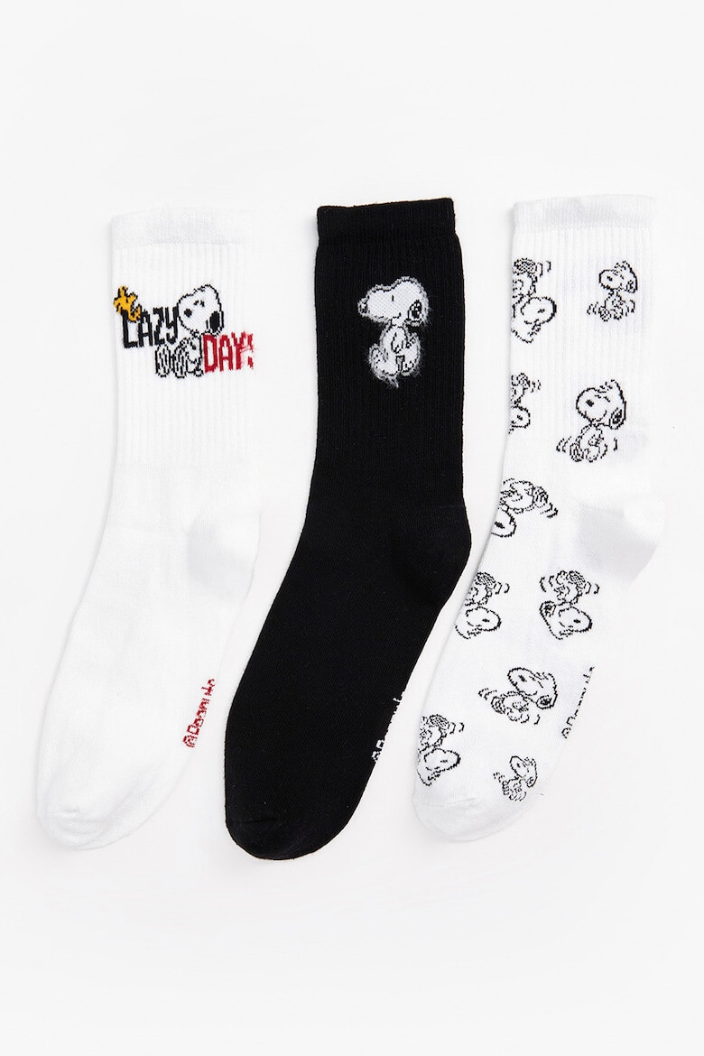 LC WAIKIKI Set de sosete lungi cu imprimeu Snoopy - 3 perechi - Pled.ro