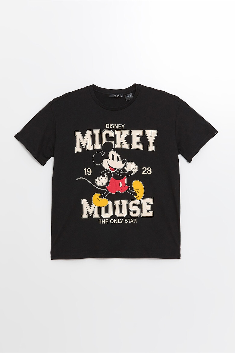 LC WAIKIKI Tricou din bumbac cu decolteu la baza gatului si imprimeu cu Mickey Mouse - Pled.ro