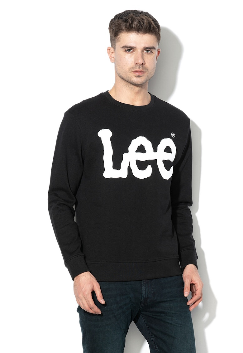 Lee Bluza sport regular fit cu imprimeu logo si captuseala din fleece - Pled.ro