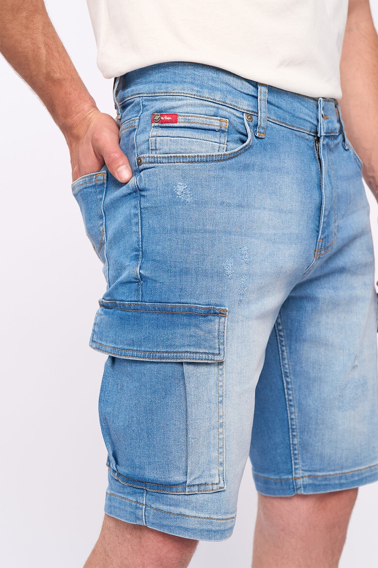 Lee Cooper Bermude cargo din denim cu aspect decolorat - Pled.ro