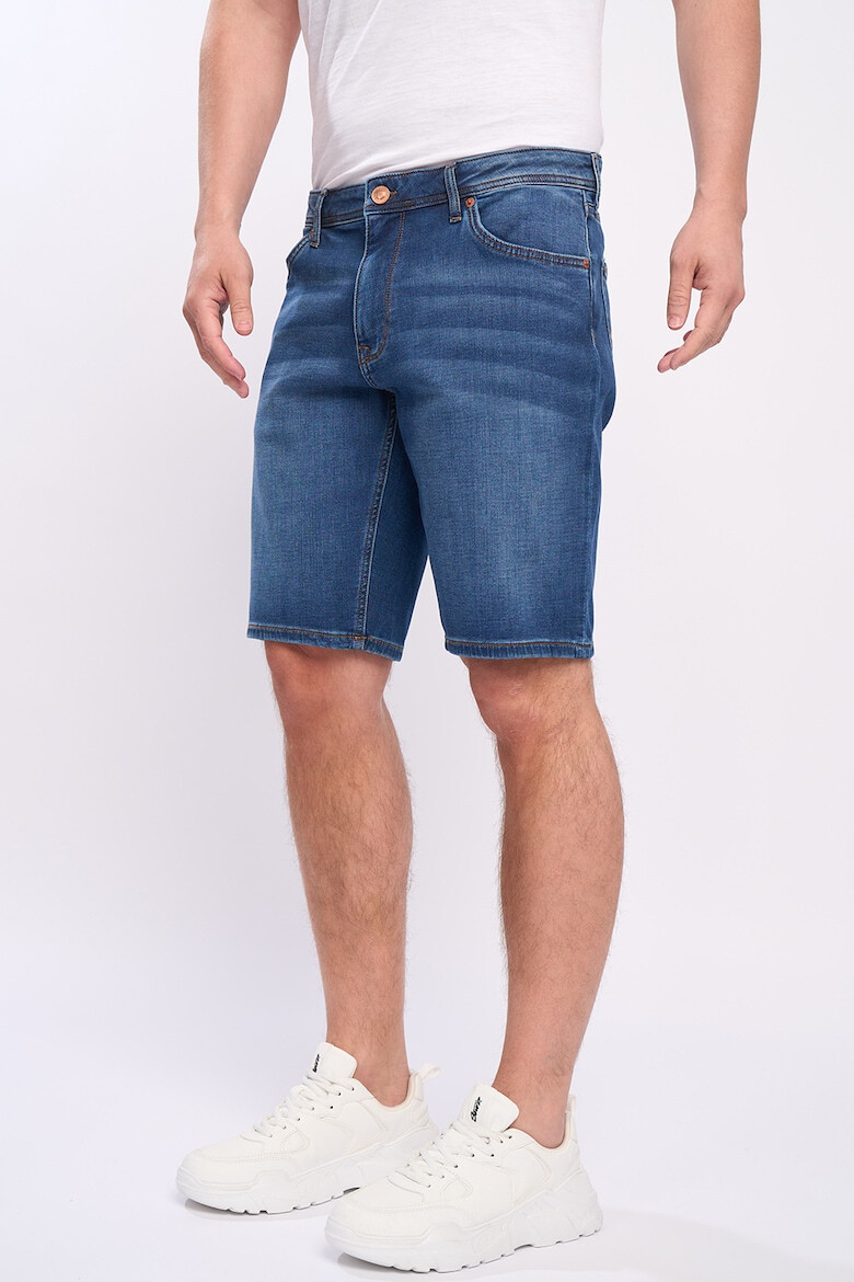 Lee Cooper Bermude din denim cu talie medie si 5 buzunare - Pled.ro