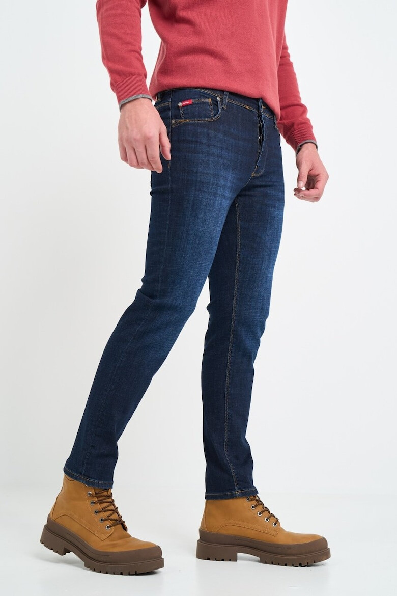 Lee Cooper Blugi barbat slim cu aspect decolorat Albastru - Pled.ro