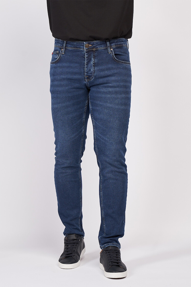 Lee Cooper Blugi barbat slim cu aspect usor decolorat Dark Blue - Pled.ro