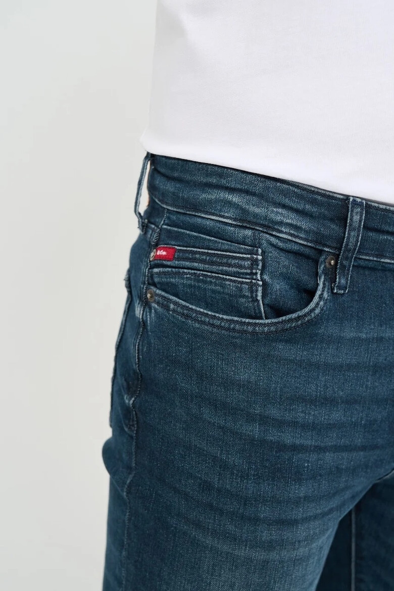 Lee Cooper Blugi barbat slim cu un aspect decolorat si logo atasat Albastru - Pled.ro