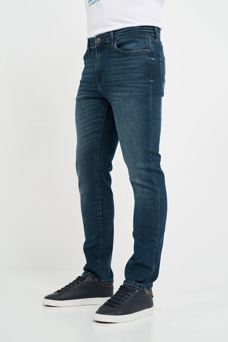 Lee Cooper Blugi barbat slim cu un aspect decolorat si logo atasat Albastru - Pled.ro