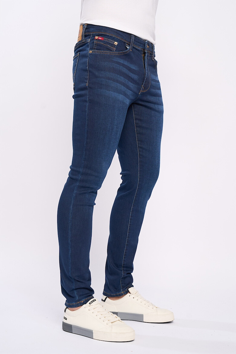 Lee Cooper Blugi barbat slim inchisa cu aspect usor decolorat Albastru - Pled.ro