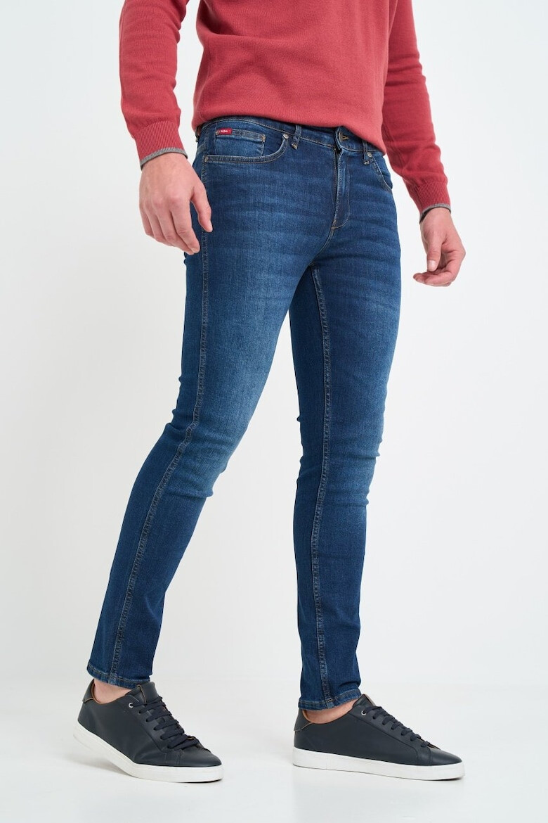 Lee Cooper Blugi barbat super slim cu aspect decolorat Albastru - Pled.ro