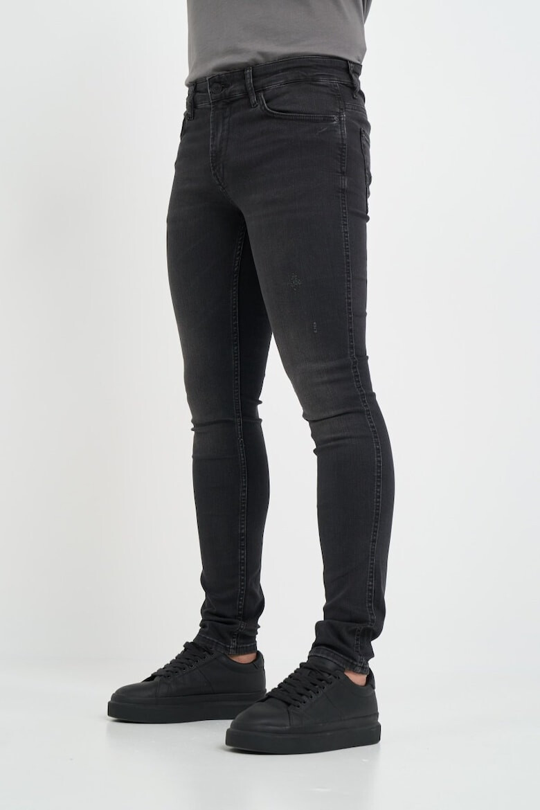 Lee Cooper Blugi barbat super slim inchisa si logo Negru - Pled.ro