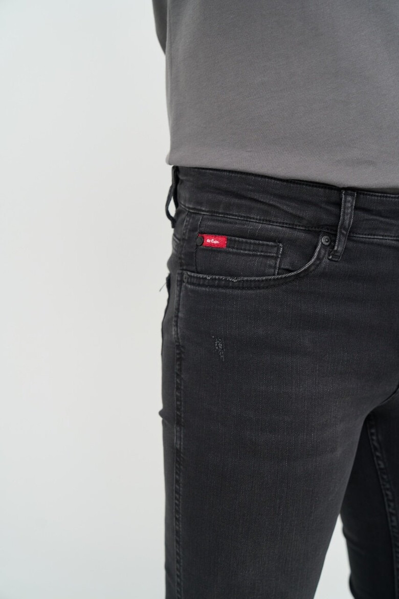 Lee Cooper Blugi barbat super slim inchisa si logo Negru - Pled.ro