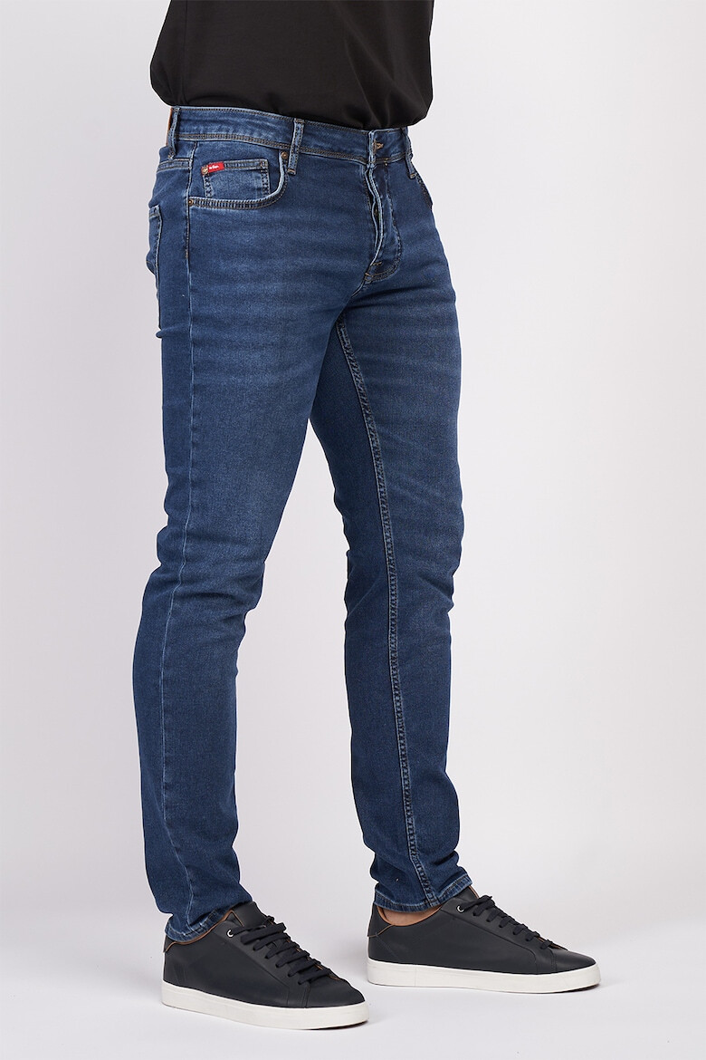 Lee Cooper Blugi barbat slim cu aspect usor decolorat Dark Blue - Pled.ro