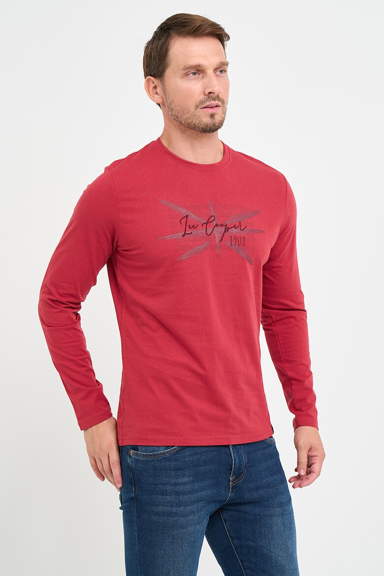 Lee Cooper Bluza de bumbac cu decolteu la baza gatului - Pled.ro