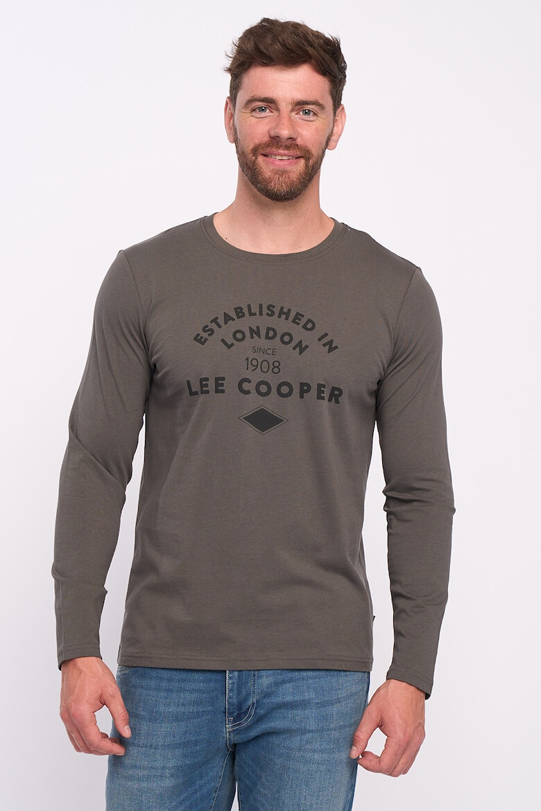 Lee Cooper Bluza de bumbac cu imprimeu logo Maro taupe - Pled.ro