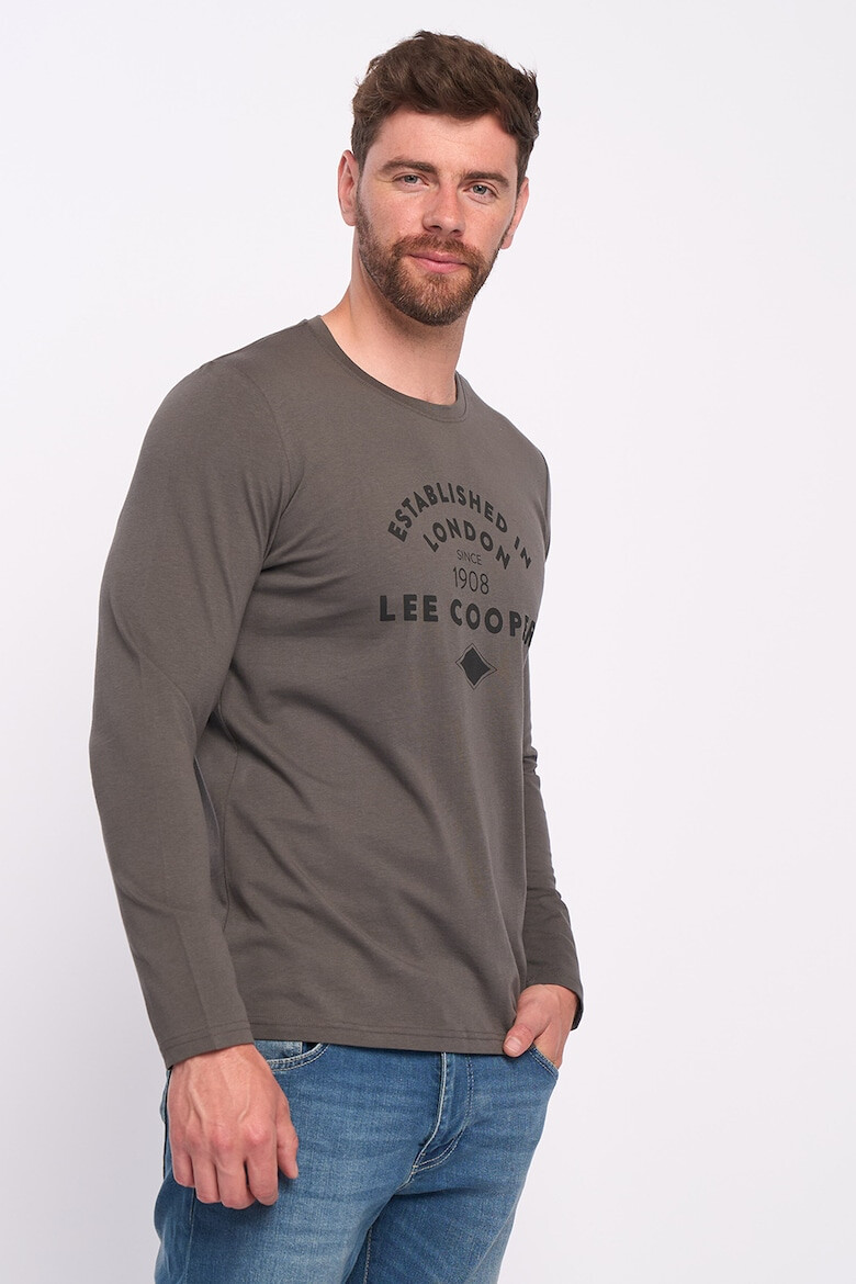 Lee Cooper Bluza de bumbac cu imprimeu logo Maro taupe - Pled.ro