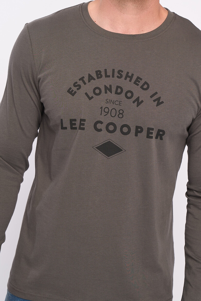 Lee Cooper Bluza de bumbac cu imprimeu logo Maro taupe - Pled.ro