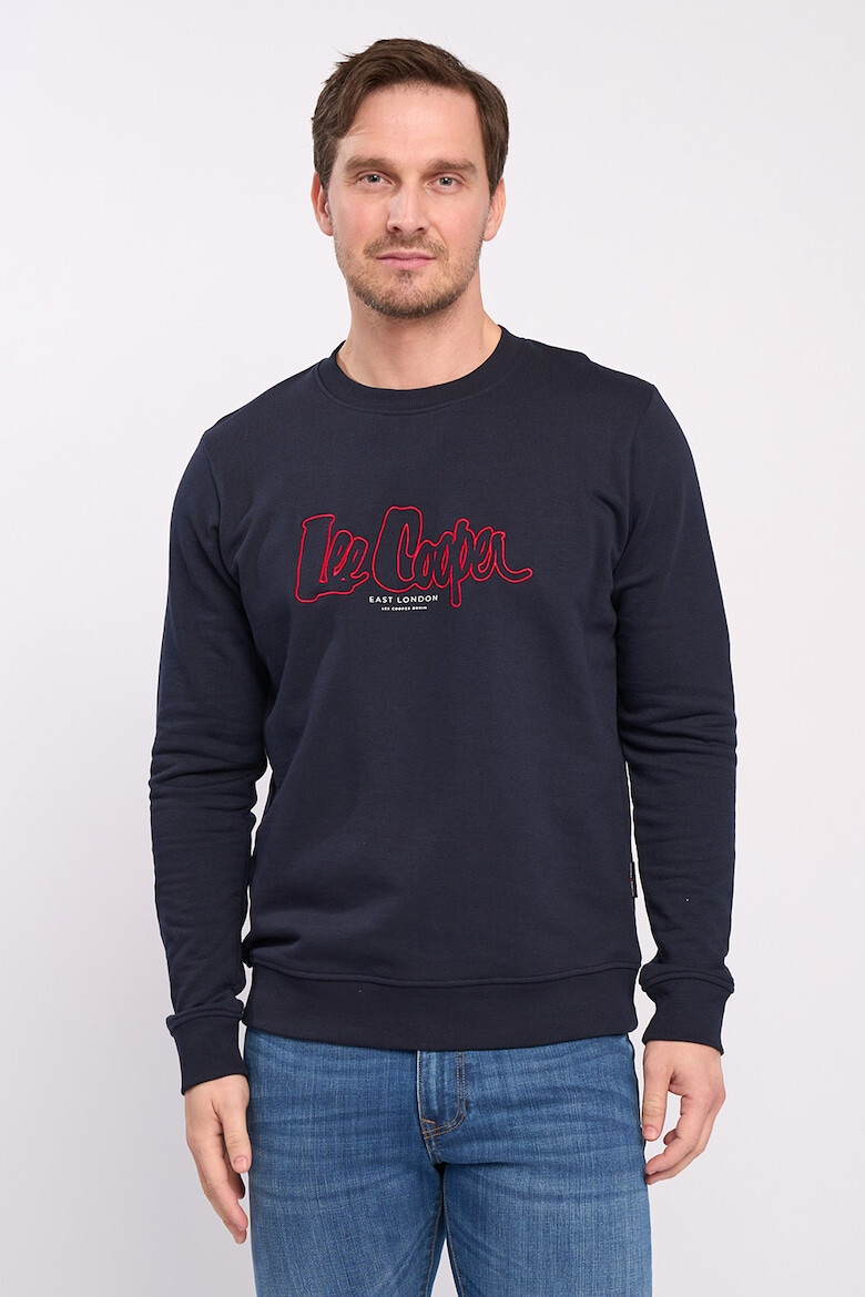 Lee Cooper Bluza de trening cu decolteu la baza gatului si logo - Pled.ro