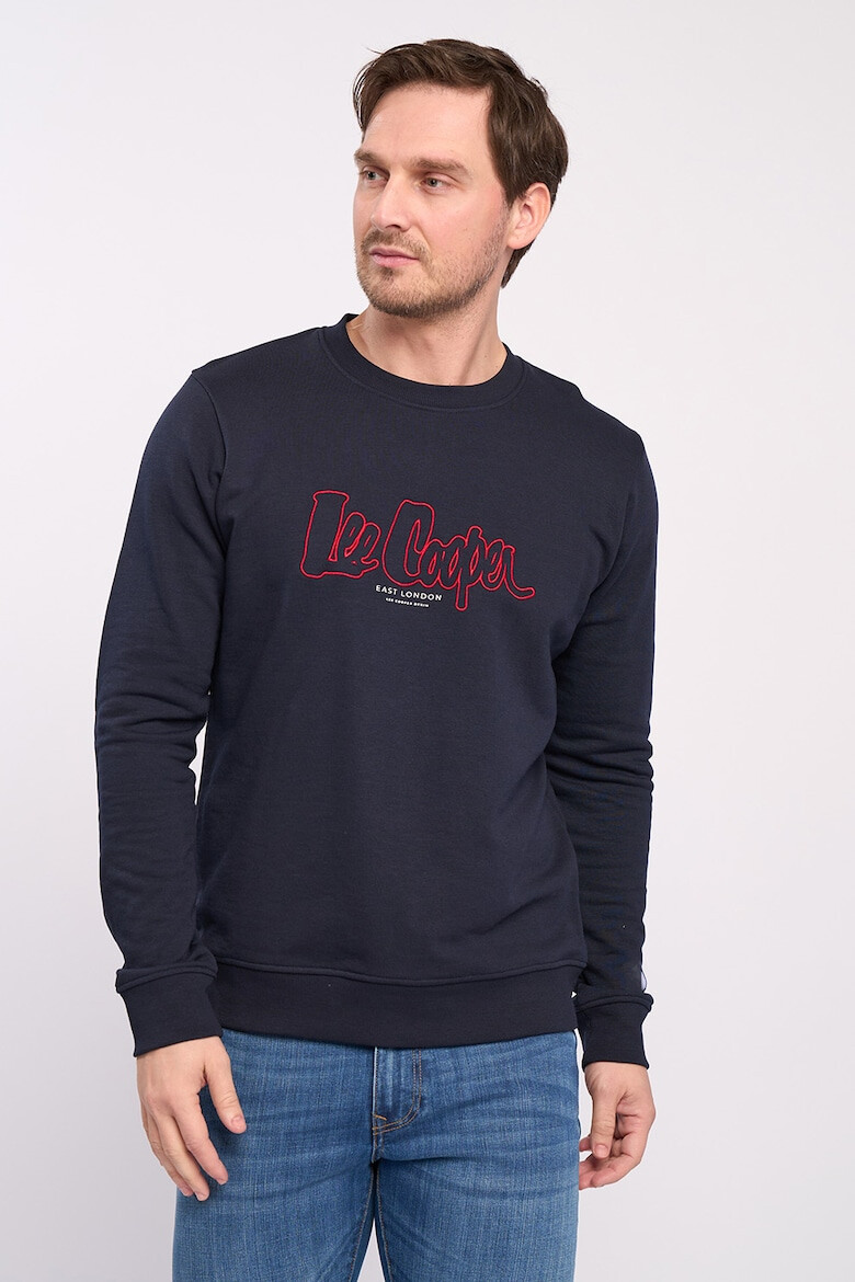 Lee Cooper Bluza de trening cu decolteu la baza gatului si logo - Pled.ro