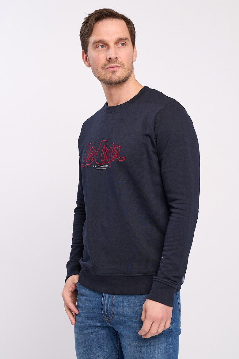 Lee Cooper Bluza de trening cu decolteu la baza gatului si logo - Pled.ro