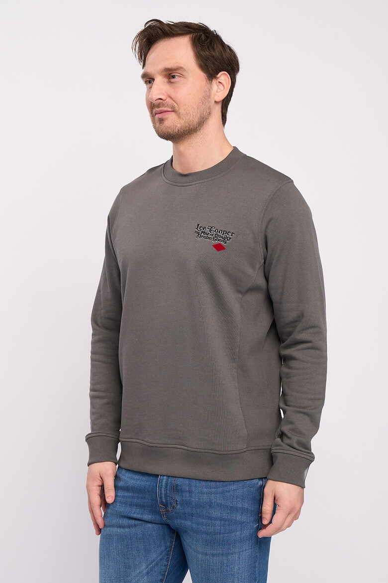 Lee Cooper Bluza de trening din amestec de bumbac cu decolteu la baza gatului - Pled.ro